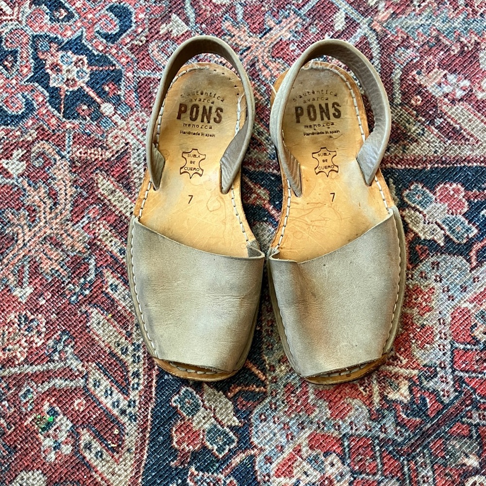 Pons Women's Tan Leather Sandals